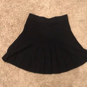 Black sweater knit skirt